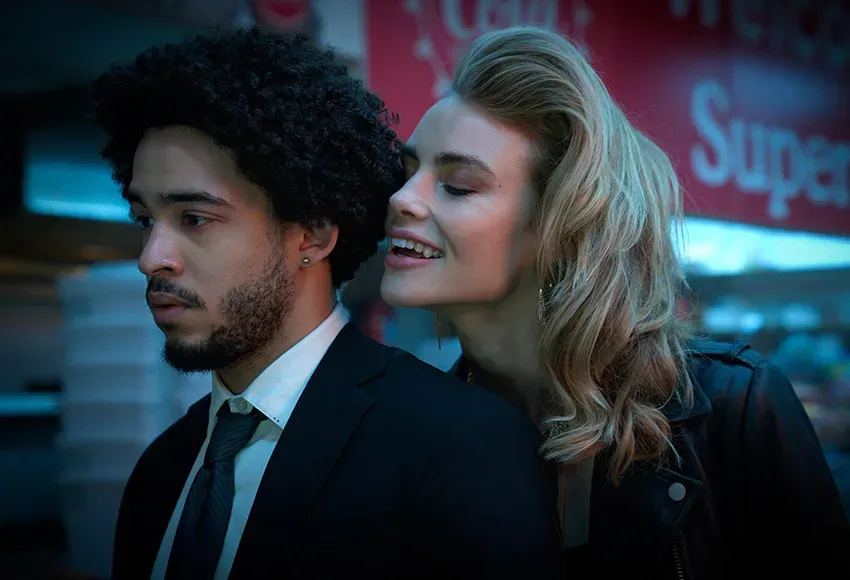Jorge Lendeborg Jr. and Lucy Fry in Night Teeth – Photo courtesy of Netflix