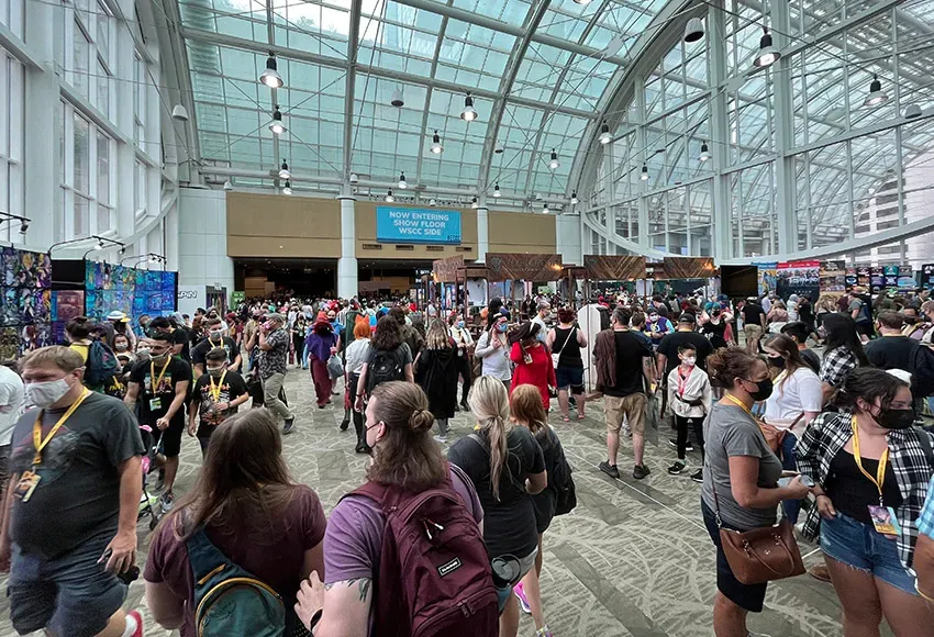 ECCC attendees at the sky bridge – Photo by Daniel Lindsley