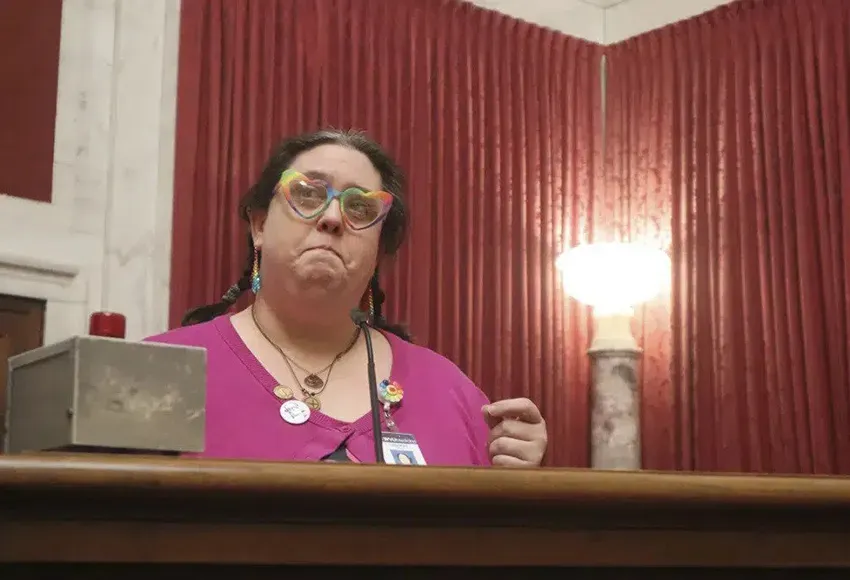 Cricket Hall speaks at the state Capitol in Charleston, WV – Photo by Leah Willingham / AP