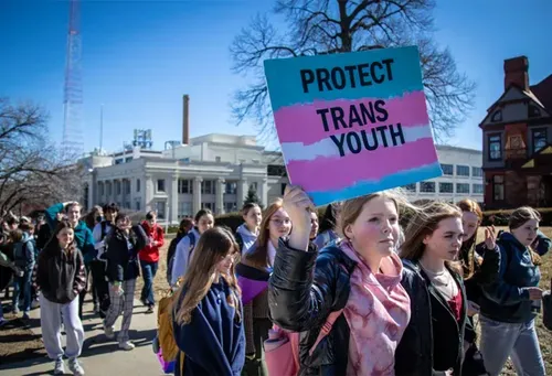Iowa students walk out to protest anti-Trans bills: Teachers sue school district over retaliation for drag show