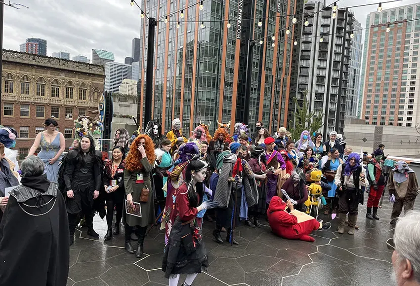 The 'Critical Role' cosplay meetup beginning to disperse – Photo by Daniel Lindsley
