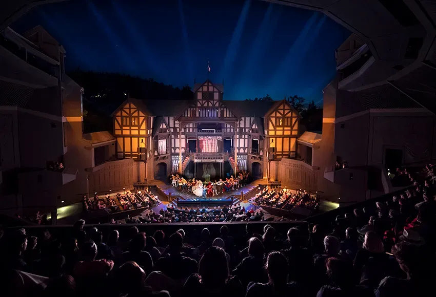 Alice in Wonderland (2019) in the Oregon Shakespeare Festival's Allen Elizabethan Theatre – Photo by Kim Budd